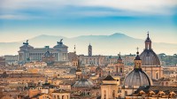 从意大利圣天使城堡俯瞰罗马 (© sborisov/Getty Images)