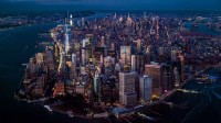 曼哈顿鸟瞰图，纽约市，美国 (© Wojtek Zagorski/Getty Images)