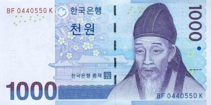韩元krw韩国货币图片