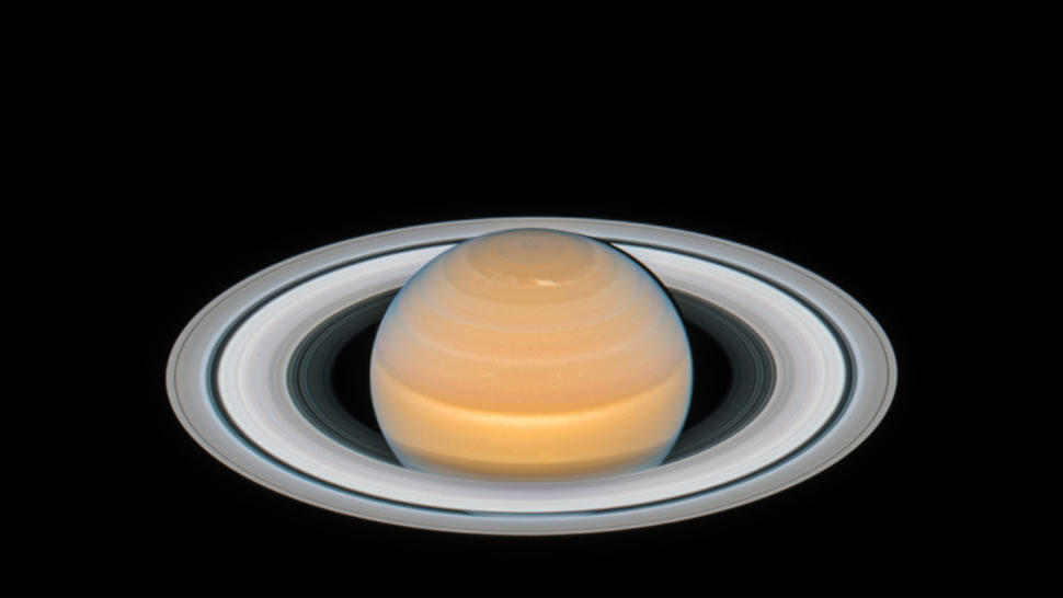 哈勃望远镜下的土星 (© NASA)