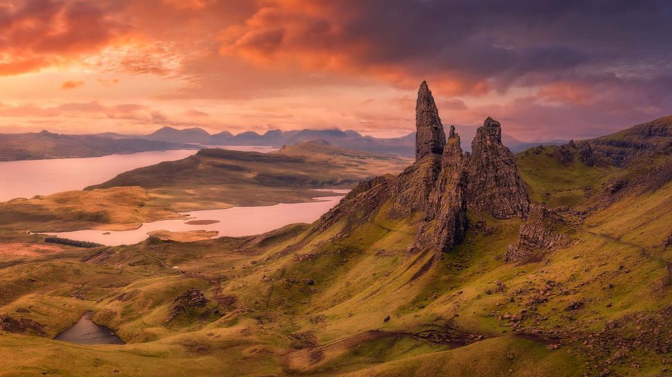 斯托尔，斯凯岛上展露的岩石尖峰，苏格兰，英国 (© Juan Maria Coy Vergara/Getty Images)