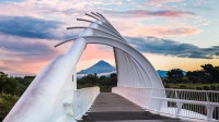 新普利茅斯附近的特雷瓦雷瓦桥，新西兰 (© Matthew Williams-Ellis/Aurora Photos)