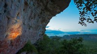 奇里比克特山脉国家自然公园的古代岩画，哥伦比亚 (© Steve Winter/Getty Images)