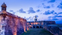 旧圣胡安的圣费利佩海角城堡，波多黎各 (© grandriver/Getty Images)