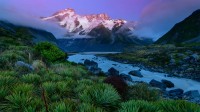 奥拉基库克山国家公园中的塞夫顿山，新西兰南岛 (© AWL Images/Danita Delimont)