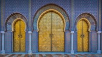 菲斯皇宫的大门，摩洛哥 (© Adam Smigielski/Getty Images)