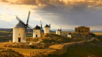 卡斯蒂利亚-拉曼恰的风车，西班牙 (© Getty Images)