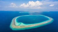 印度洋的环礁，马尔代夫 (© Amazing Aerial Premium/Shutterstock)