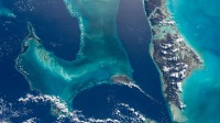 从国际空间站拍摄的巴哈马群岛 (© NASA)
