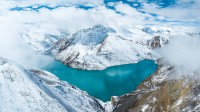 满拉水库的雪景，日喀则，中国西藏自治区 (© Zhang Zhenqi/VCG via Getty Images)