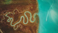 威尼斯潟湖中的三角洲, 意大利 (© Dimitri Weber/Amazing Aerial Agency)