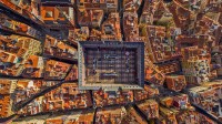 马约尔广场鸟瞰图, 马德里, 西班牙 (© AirPano LLC/Amazing Aerial Agency)