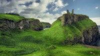 邓塞弗里克城堡遗址, 安特里姆郡, 北爱尔兰 (© Krzysztof Rogalski/Getty Images)