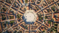 弗留利要塞城市帕尔马诺瓦航拍图，意大利 (© Riccardo Saponi/Getty Images)