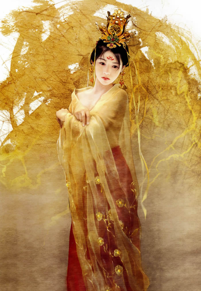 古装美女手绘仙女古代图片