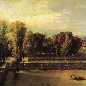 法国名画《巴黎卢森堡花园》，雅克·路易·大卫作品，世界名画